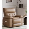 27" Oversized Recliner Chairs with Heat and Massage - 360° Swivel Lazy Recliner Chair for Adults- Manual Rocking Chair with Remote Control - 2 of 4