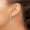 Black Bow Jewelry 2mm, Sterling Silver, Endless Hoop Earrings - 35mm (1 3/8 Inch) - 3 of 4