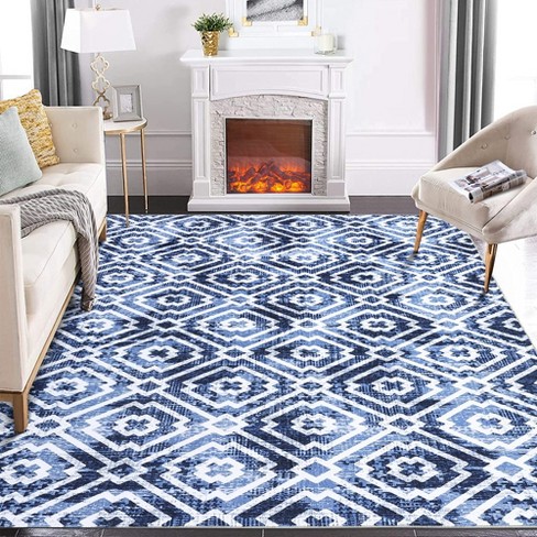 Modern Braided Print Area Rug Boho Rug Geometric Rug Washable Living Room  Bedroom Rug : Target