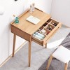 Natural Wood Bistro Dresser Table,Vertical Dresser with Drawer Storage,Solid Wood Accent Dresser For Bedroom or Entryway-Cuddlewood - 2 of 4