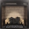 Syemin Indoor Fireplaces Fireplace TV Stand Entertainment Center Electric Fireplace TV Table for 28" TV Media Console Cabinet, Black, 28"*5.4"*20" - 2 of 4