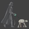 Mens Star Wars Darth Vader AT-AT Walking the Dog Sweatshirt - 2 of 4