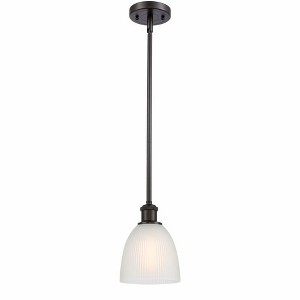 Castile - 1 Light Stem Hung Mini Pendant In Industrial Style-9 Inches Tall and 6 Inches Wide - 1 of 1
