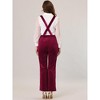 Allegra K Women's Velvet Wide Leg Retro Shiny Glitter Overalls Jumpsuits Pants - 4 of 4