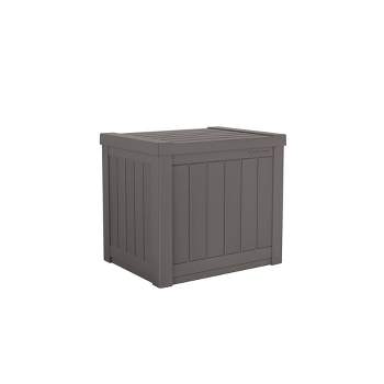 Rubbermaid Rattan Deck Box, Cube, Black Oak, 56 Gal 