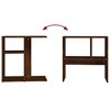 Clihome Modern Rectangular Design Artisan Oak Side Table, with 2 Shelves for Versatile Use - 4 of 4