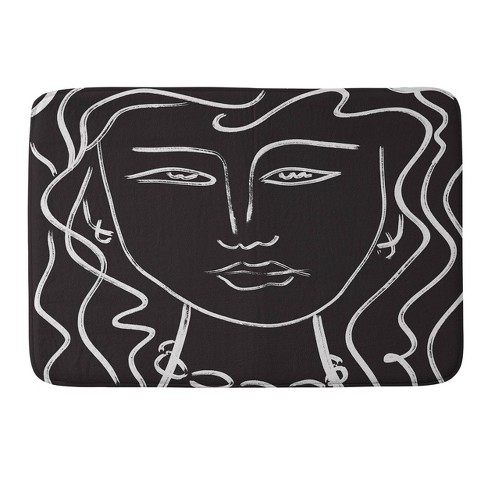 Deny Designs Marin Vaan Zaal Hellen Modernist Line Portrait Memory Foam Bath Rug: Machine Washable, Woven Polyester - image 1 of 4