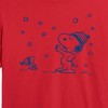Women's - Peanuts - Snow Snoopy And Woodstock Cropped Graphic T-Shirt - 2 of 4
