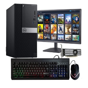 Dell Prebuilt Gaming Tower | Intel i5 + GeForce GT 1030 2GB GPU | 1080p Gaming PC | 16GB DDR4 | 1TB SSD | Win 11 Pro | Manufacturer Refurbished - 1 of 4