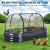 Galvanized Raised Garden Bed Kit with Zippered PVC Cover – Sturdy Oval Metal Planter Box for Vegetables - 3 of 4