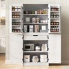 72" Tall Kitchen Pantry Cabinet, Farmhouse Storage Cabinet Cupboard, 8 Door Shelves, Adjustable Shelves & Hidden Drawer - ModernLuxe - 2 of 4