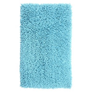 Knightsbridge Melbourne 220 GSF Non Skid Back Bath Rug 17 x 24 - Aqua - 1 of 4