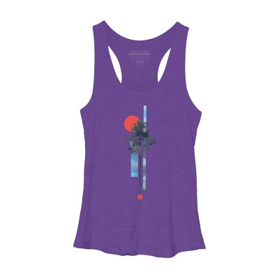 Women's Design By Humans Abstract Nature By airiestudio Racerback Tank Top