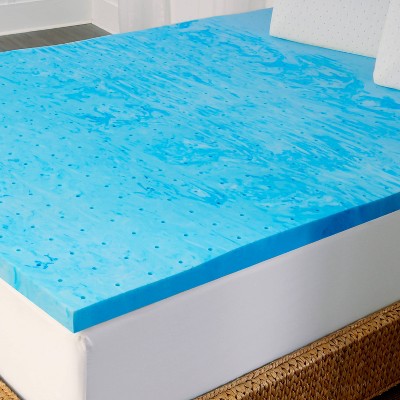 Arctic Sleep Full 2" Marbleized Gel Memory Foam Topper: Woven Fabric, Spot Clean, Fits Up to 12" Mattress Depth