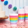 Sparkle and Bash 16 Pack Plastic Tumbler Cups for Kids, Rainbow Party Supplies (16 oz) - 2 of 4