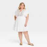 Women's Kimono Short Sleeve A-Line Dress - Knox Rose™ White
