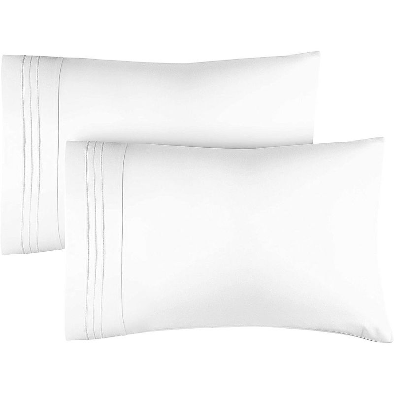 Pillowcase Set of 2 Soft Double Brushed Microfiber - CGK Linens, 1 of 9