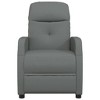 vidaXL Dark Gray Fabric Massage Chair - Manual Reclining Armchair with 6-Point Vibrating Massage, Adjustable Headrest and Footrest - 3 of 4