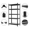 Vynxaria Adjustable 5-Tier Utility Storage Shelves with Rollers, 62.99" Tall Metal Rack Organizer - 2 of 4