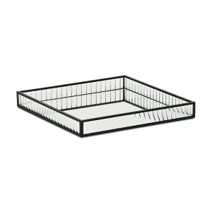 Cheung's Veldra Black Square Fluted Glass Tray - Small - 1 of 4
