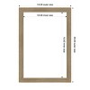 Amanti Art 20"x14" Woodgrain Stripe Mocha Framed Magnetic Dry Erase Board - 4 of 4