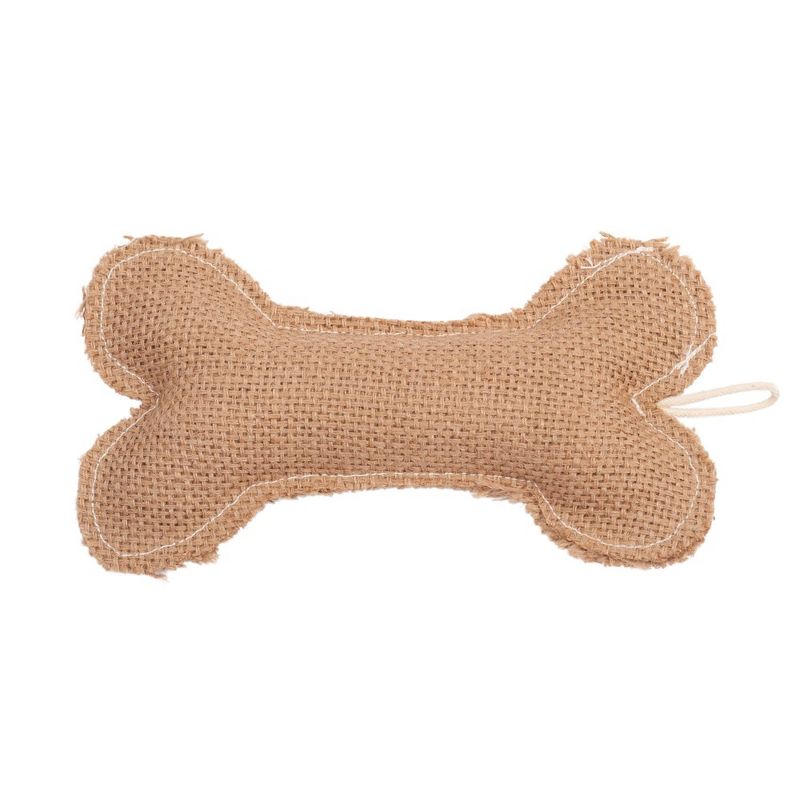Country Living Sustainable Jean Leather-Jute Bone Pillow Dog Chew Toy: Durable & Great Pet Toy for Small to Medium-Sized Dogs, 2 of 6