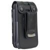 Nakedcellphone Vegan Leather Case with Belt Clip for Alcatel Go Flip 4, TCL FLIP Pro, TCL Classic, TCL Flip Go - Black - 3 of 4