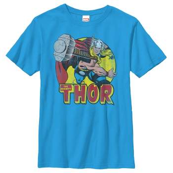 Girl's Marvel Hammer Thor Floral Print T-shirt - Light Pink - Large ...