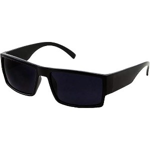 grinderPUNCH Men's Black Super Dark Lens Gangster Sunglasses Cholo Glasses - Flat Top Shades - 1 of 4
