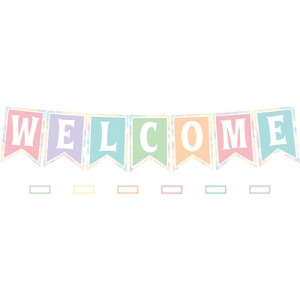 Teacher Created Resources Pastel Pop Pennants Welcome Bulletin Board Set - 1 of 1