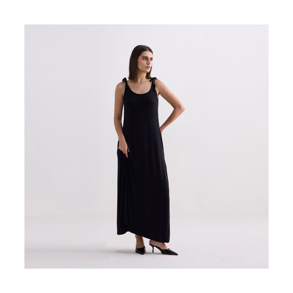 Reistor Womens Tie-Detail Maxi Dress - thumbnail 8