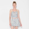 Women's Lace Tie Strap Tank Top - Wild Fable™ Blue Floral - 2 of 3