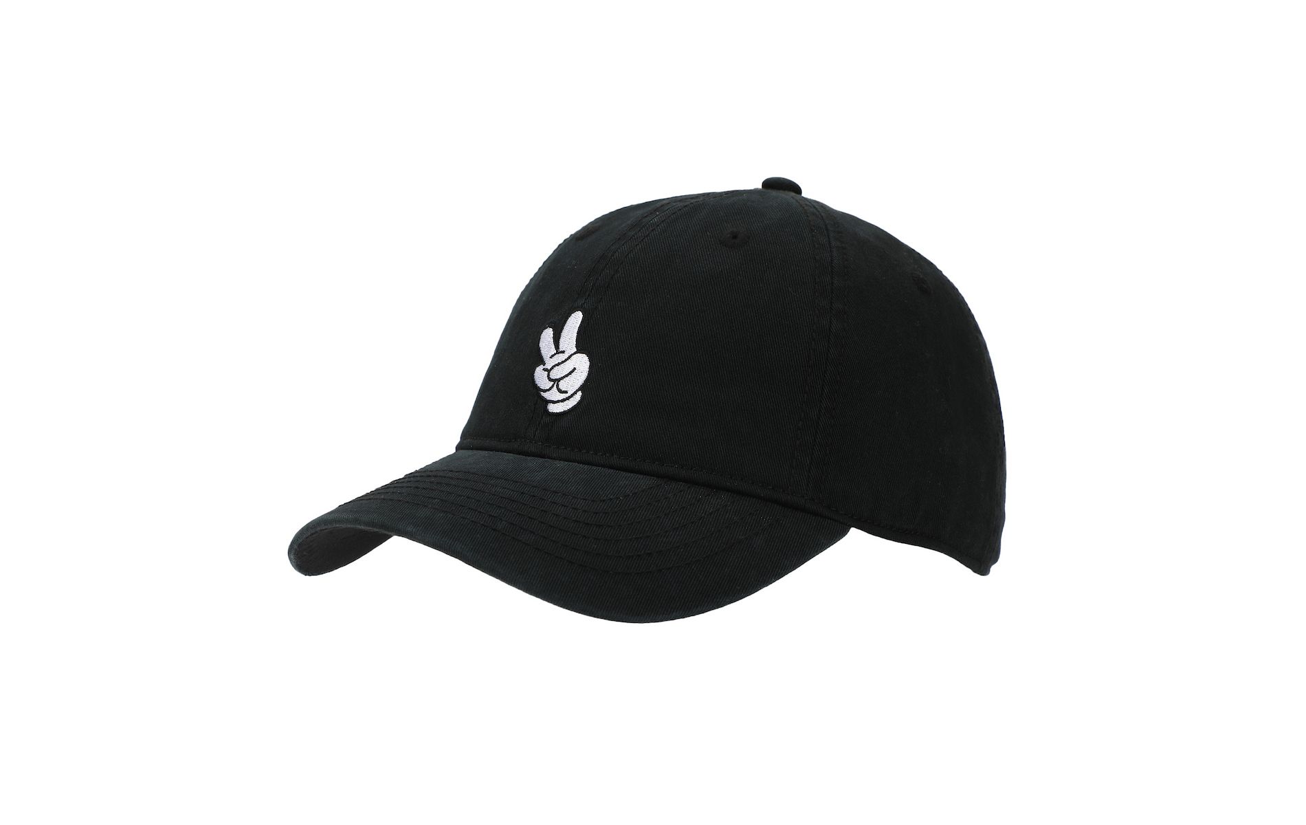Disney Mickey Mouse Glove Black Unstructured Baseball Cap