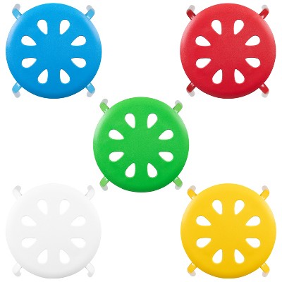 Modern 11.5" Assorted Color Stackable Steel Stools - Set of 5