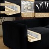 Karl Home |112 in. W Square Arm Corduroy L-shaped Modern Sofa in Black with Ottoman - 4 of 4