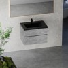 ChicFurnit 24/30 Inch Bathroom Vanity with Sink Wall Mounted Bathroom Vanity with Quartz Sand Sink and Storage for Bathroom, Gray - 2 of 4