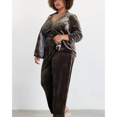 Women's Velvet Ruched Blazer - SKIES ARE BLUE
