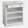 Monza 1 Drawer Cabinet with Shelves White - Lifestorey: Brass Knobs, Faux Marble Top, MDF Storage Server - 4 of 4