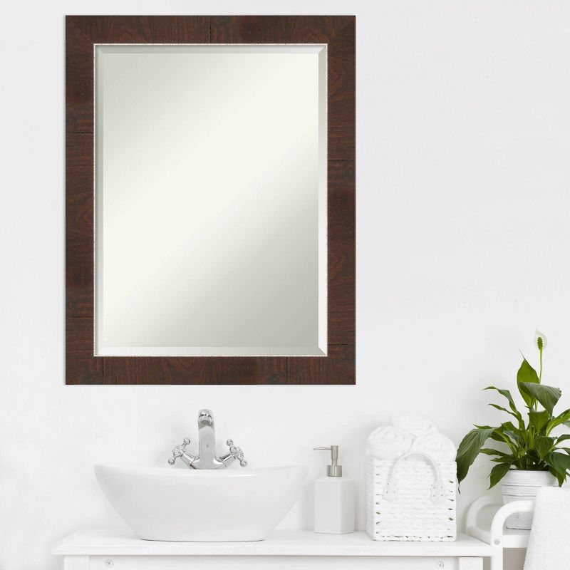Wildwood Framed Bathroom Vanity Wall Mirror Brown - Amanti Art, 5 of 9