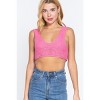 Slickblue Sleeveless Textured Crop Tank, V-Neck Cotton Sweater Style Top for Women, Color and Size Options - 2 of 4