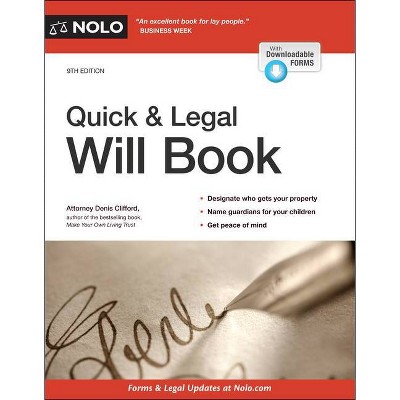 Quick & Legal Will Book - 9th Edition by  Denis Clifford (Paperback)
