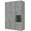 Chery Life 2-Doors Wooden Wardrobe Storage for Bedroom, with Shelves and 3 Drawers - 2 of 4