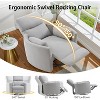 AMERLIFE Power Recliner Nursery Chair, Electric Swivel Rocking Glider with USB & Type-C, Armchair with 2 Pillows, Reclining Sofa for Home - 3 of 4
