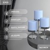 3x3 Pillar Candles Set of 3 - Rustic Unscented No Drip Baby Blue Candles for Home Decor, Weddings, Gender Reveal Parties - 3 of 4
