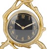 13"x8" Aluminum Clock with Branch Accents Gold - Olivia & May: Silent Analog, Mantel Display - 4 of 4