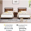 Bed Frame with Headboard & Footboard & Large Under Bed Storage, 10 Non-Slip Without Noise Strong Wooden Slats Support Platform Bed Frame - 3 of 4