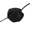 Unique Bargains Satin Rose Pattern Adjustable choker necklace Wrap around wrist bracelet 1Pc - 4 of 4