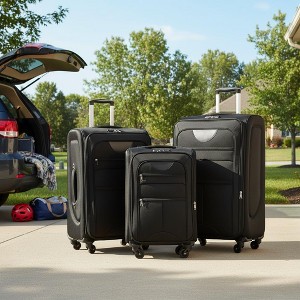 Merax Expandable Softside Luggage 3-Piece Spinner Set with TSA Lock - 1 of 4