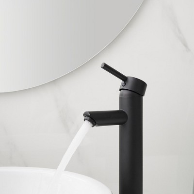 Matte Black Single Handle Vessel Sink Faucet