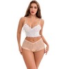 INSPIRE CHIC Women's Mid Rise Hollow Lace Hip-Lifting Full Coverage Breathable Briefs - 4 of 4
